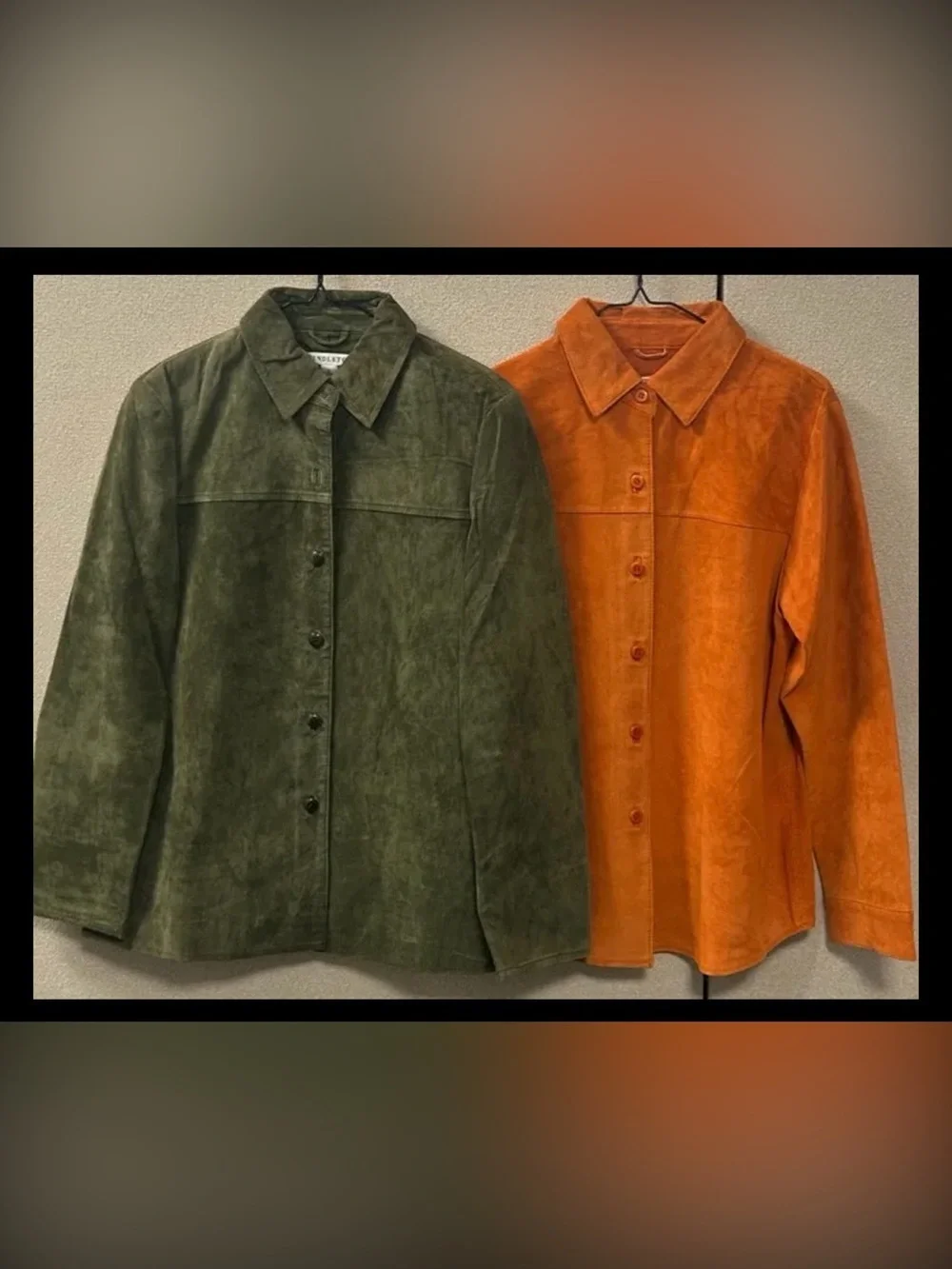 Suede Button-Up Shirt Jacket - Burnt Orange